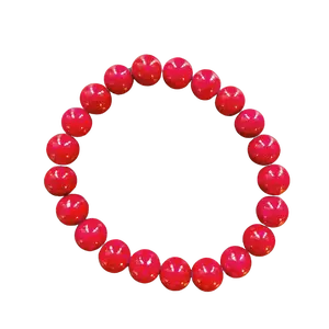 Raspberry Riverstone 8mm Bracelet