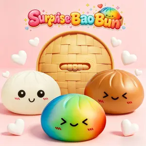 Expressive Big Dumpling Squishy - Blind Box, Mysterious Bao Bun Fidget Toy, Soft TPR Material, Stress Relief, Unboxing Surprise, Random Style per Pack, Must-Have Birthday Gift