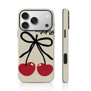 Cherry Bow Design Phone Case Full Body Protection for iPhone 17 Pro Max/16 Pro Max /15Pro Max 15/14/13/12 & Samsung S26 /S25Ultra Tiktok Hot Selling