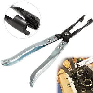 Car Valve Seal Pliers, 27cm/10.5in Valve Stem Seals Removal Tool with Ergonomic Grip, Narrow Access Oil Seal Pliers for Motorcycle ATV Small Engine Vehicle, Car Accessories