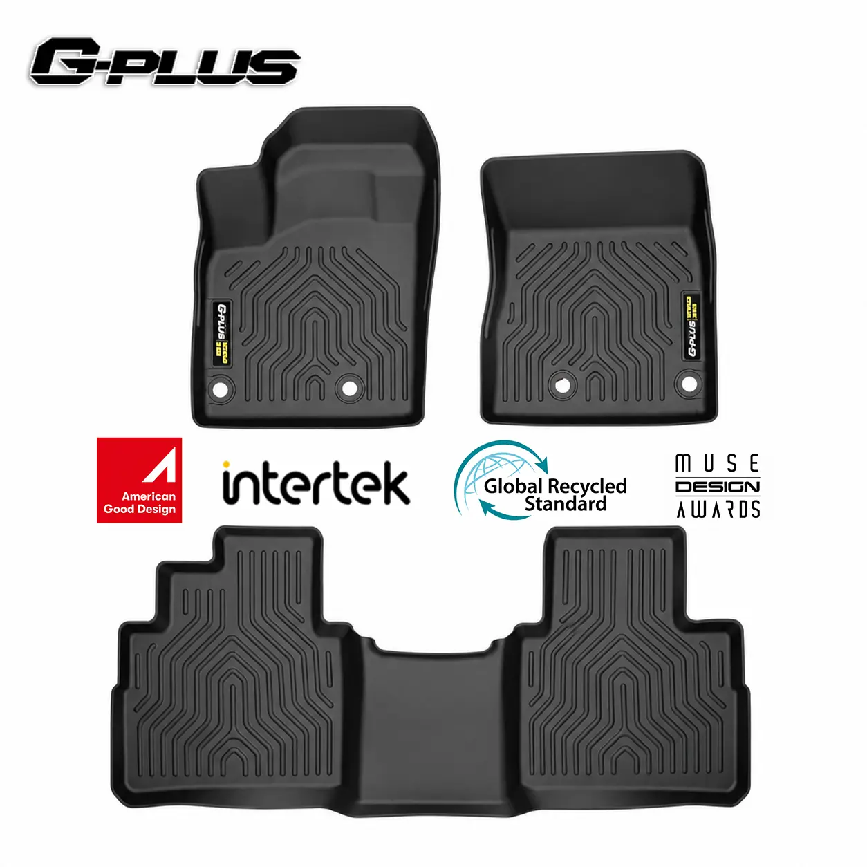 G-PLUS TPE Floor Mats Fit Nissan Rogue 2021-2025 (Not for Sport Models) | All Weather Protection,Non-Slip,Custom Fit Nissan Rogue Floor Liners,TPE Full Coverage,1st & 2nd Row,3PCS