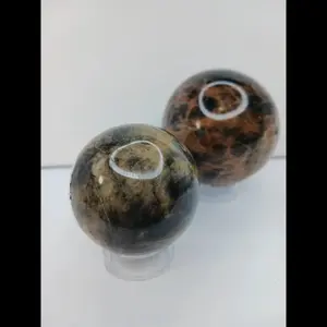 🌑✨ Black Moonstone Spheres – Intuition, New Beginnings & Divine Feminine Energy! 🖤🔮