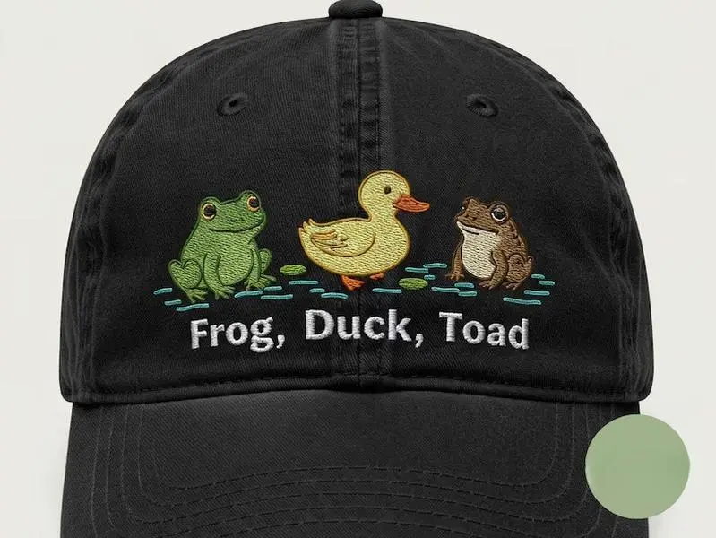 Embroidered FDT Frog Duck Toad Hat FDT Baseball Cap Subtle Anti Trunp Feminist Pride Hat Feminist Gift Equality Matters Animal Lover Cap