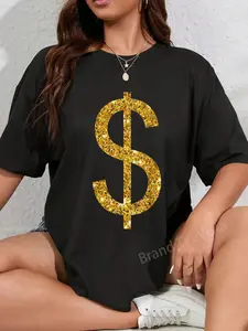 100% Cotton Unisex Dollar Sign Clothing & Apparel | Fashionable Dollar Sign T-Shirt