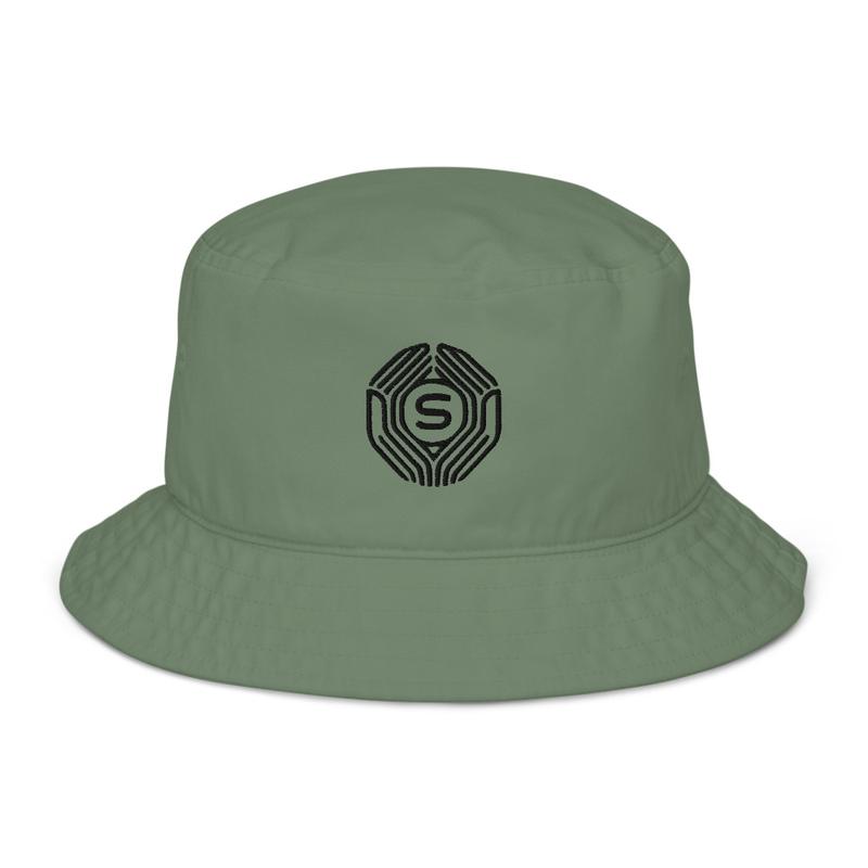 Organic bucket hat (BLACK LOGO)