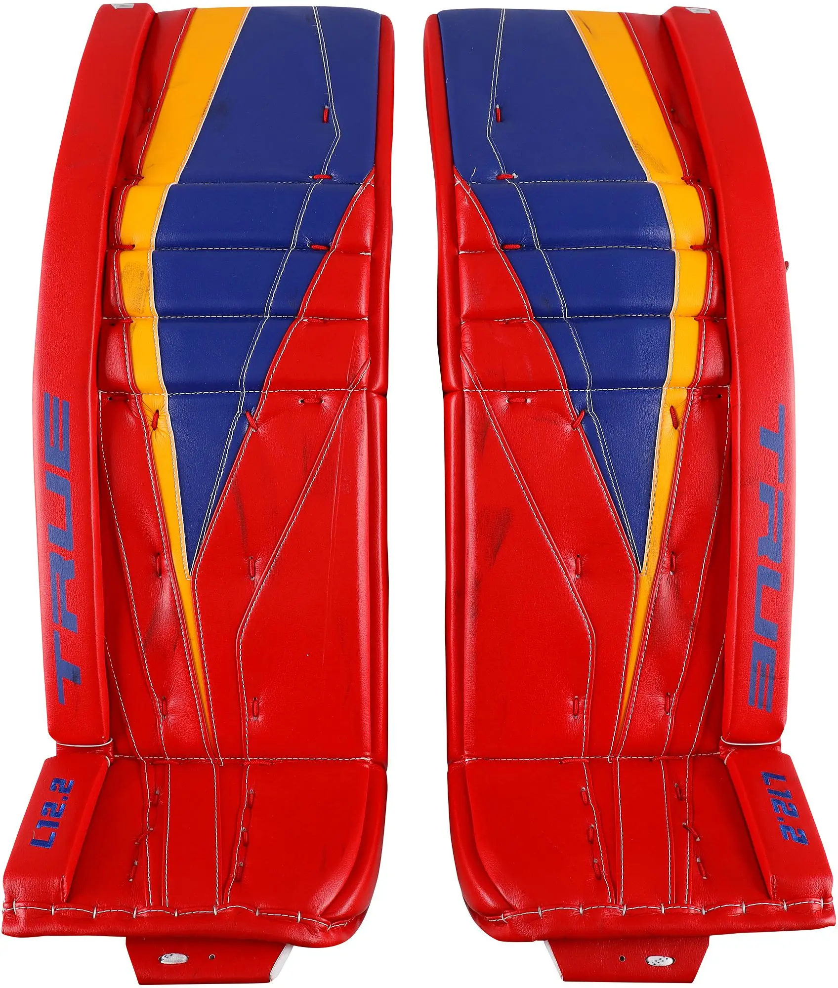 Jordan Binnington St. Louis Blues Game-Used Red Goalie Pads from the 2021 NHL Season - Fanatics Authentic Certified
