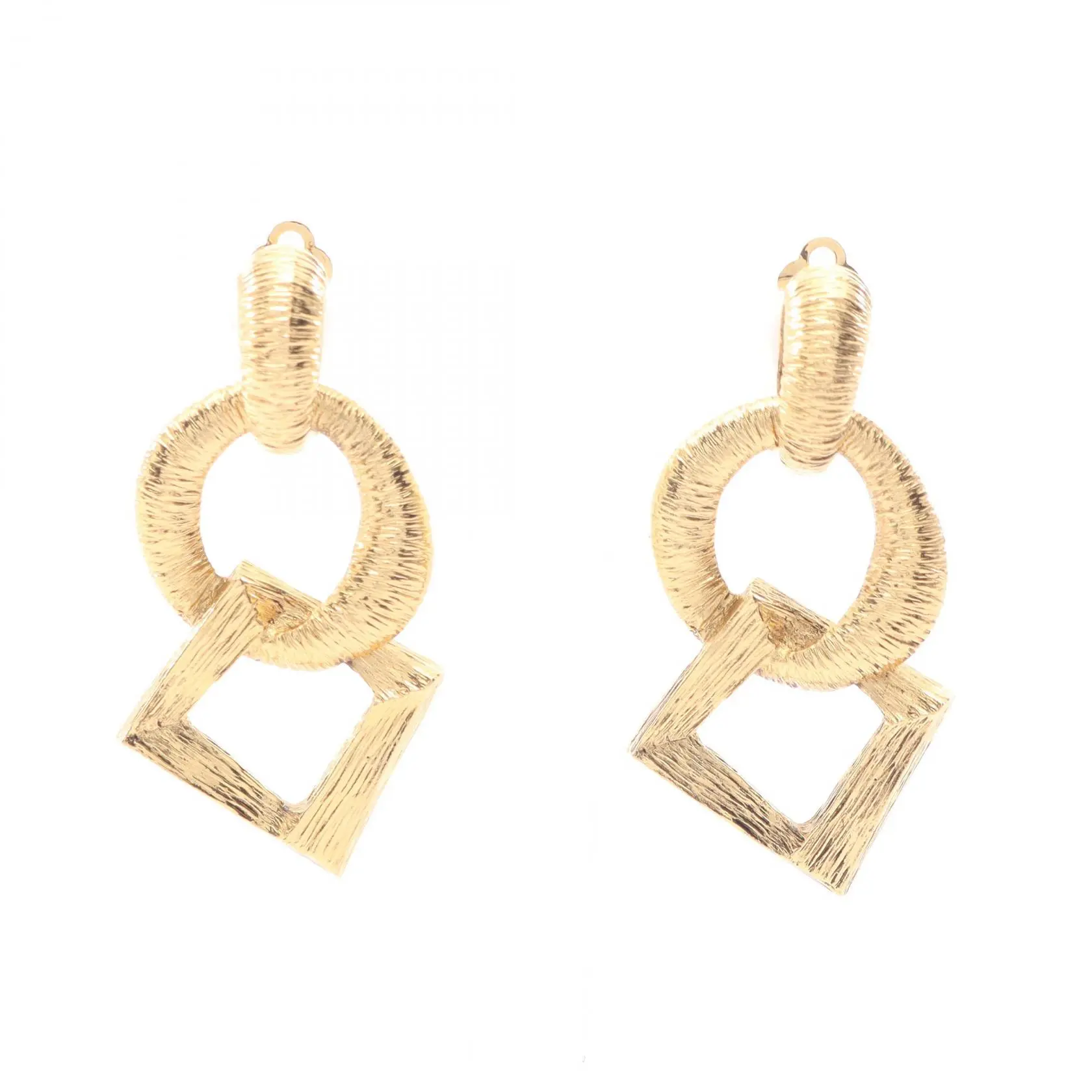 Pre-owned Yves Saint Laurent Gold-plated Small Leather Goods Earrings