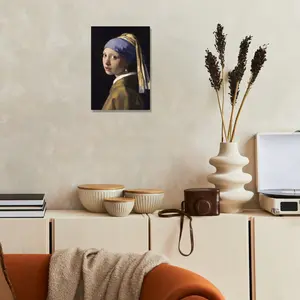 Poster Foundry Johannes Vermeer Girl with a Pearl Earring Aluminum Stretched Canvas Wall Art