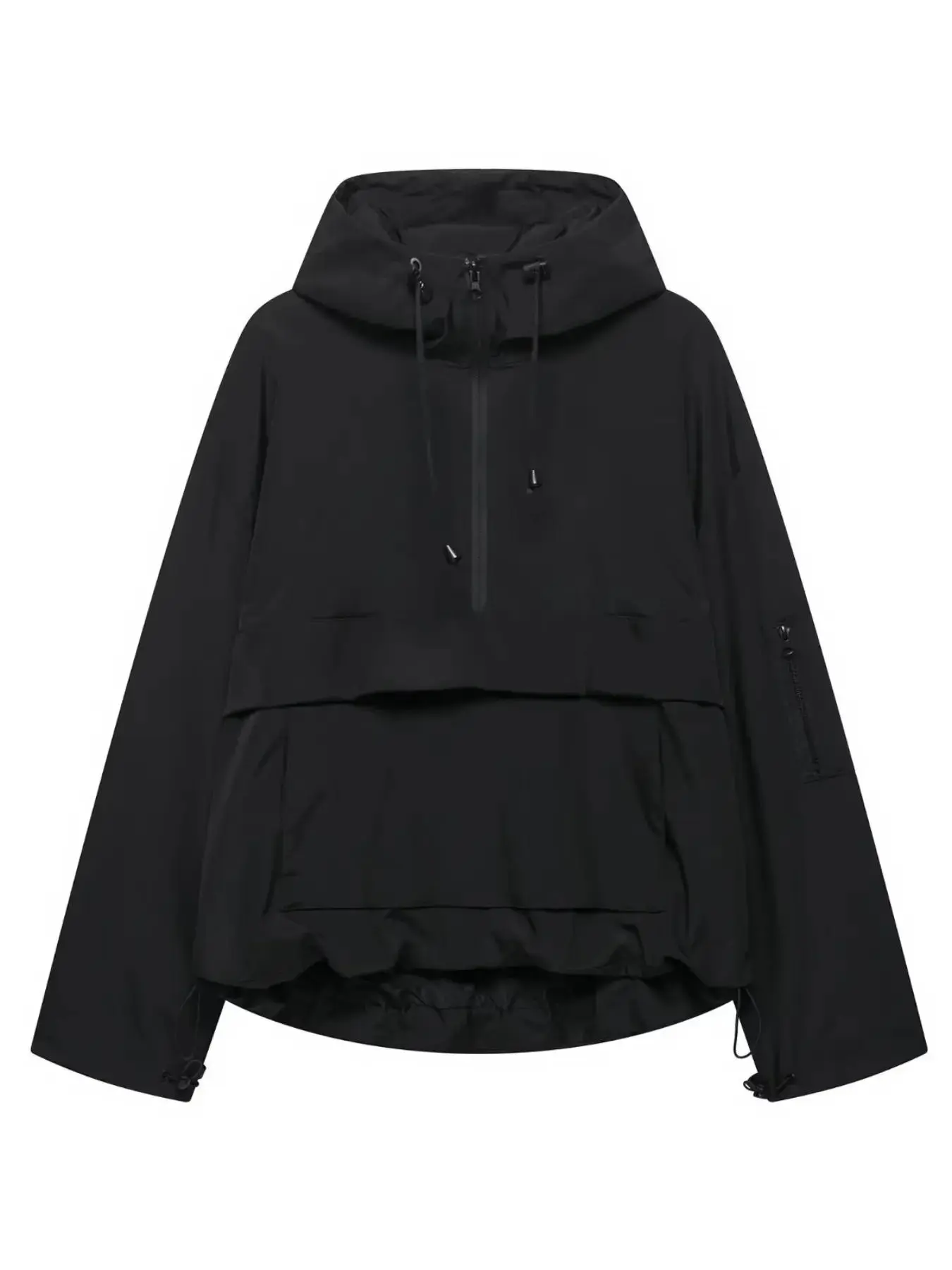 Women's Waterproof Windproof Hooded Jacket, Casual Long Sleeve Zip-Up Coat, Fall & Winter Outerwear, Ladies Fashionable Coat