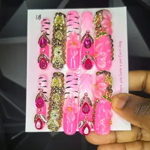 Luxury Grip Thick Acrylic Press-On Nails - Durable Acrylic Base for Real Nail Feel Extra Strength Long Lasting Wear Salon Quality Nails Without Salon Price or Time