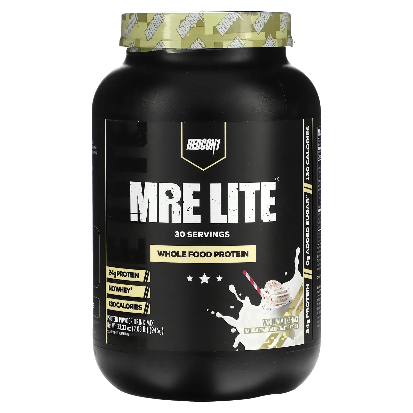 Redcon1 MRE Lite, Whole Food Protein, Vanilla Milkshake, 2.08 lbs (945 g)