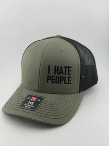 Richardson I Hate People 112 Trucker Hat - Premium Fit, Adjustable Snapback, Breathable Mesh Back, Bold Attitude Design, All-Day Comfort, Unisex Clothes