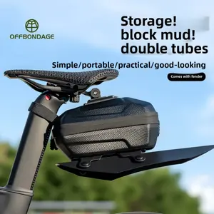 OFFBONDAGE Portable Cycling Seat Tail Bag MTB Road Bike Storage Bag Seatpost Backpack With Mudguard Bike Saddle Bag Bike Fender
