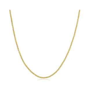 14k Yellow Gold Filled 1.5mm-round Wheat Chain Necklace