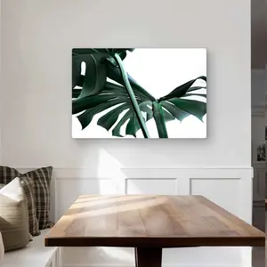 212 MAIN Artistic Monstera Deliciosa Aluminum Wall Art - 24x36 in. Vibrant Tropical Plant Aluminum Print, Exotic Leaves Decoration for Bedroom, Living Room, Home Decor Gift