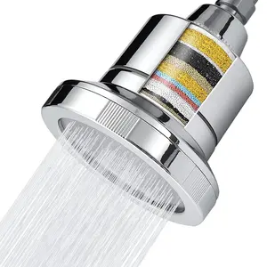 American Style Concealed Shower Head, 6 Inch Pressure Boost Filter Electroplated Nozzle, Round Bathroom Faucet Rose, Luxury Bath Accessory