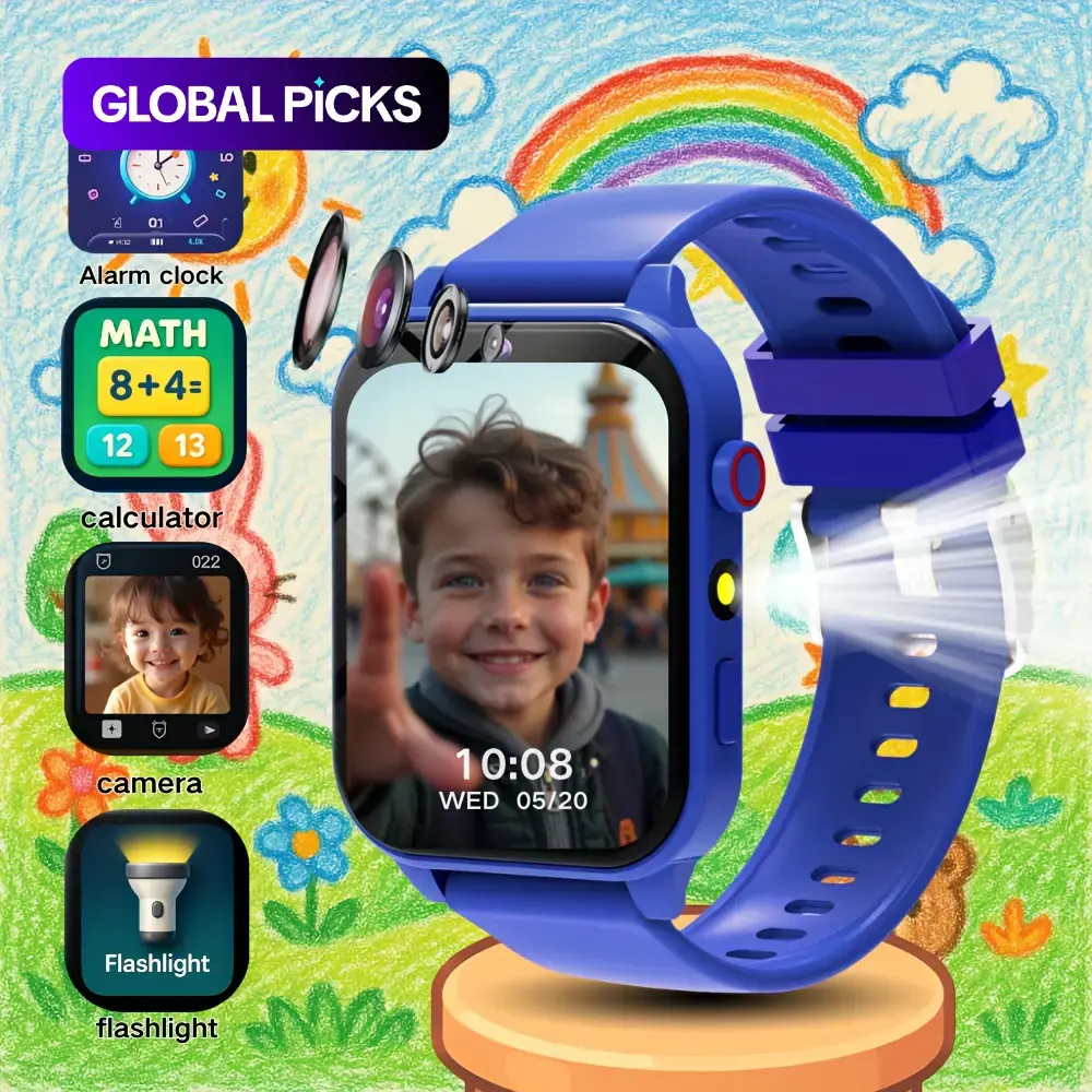 Kids Smartwatch for Boys & Girls, Rechargeable Multifunctional Smartwatches with Sleep Monitor, Camera, Games & LED Flashlight, Activity Wristband for Ages 3-14 #GLOBAL PICKS