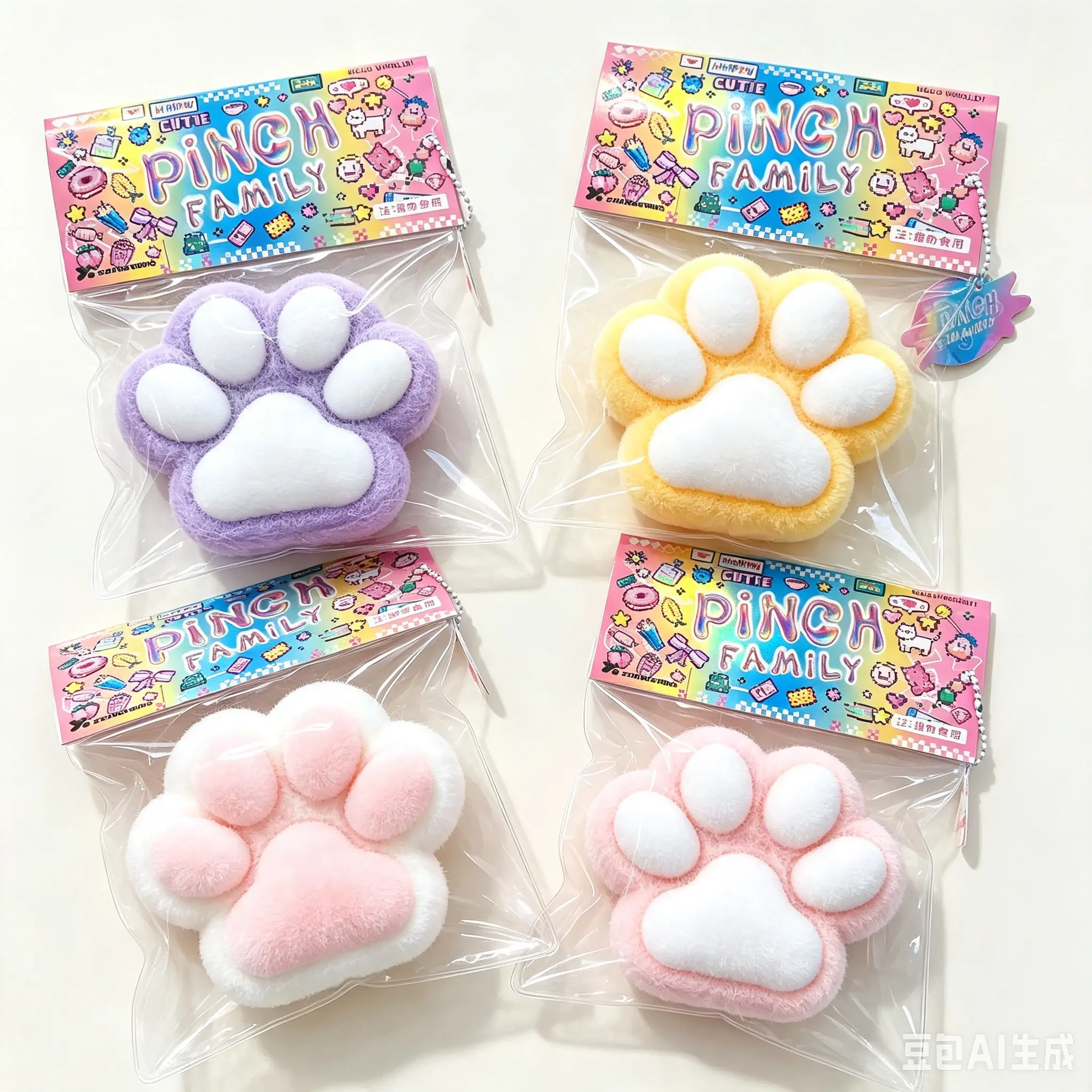 Cat Paw Squishy Toy, 1PCS Cute Dessert Cat Paw Stress Relief Toy, Slow Rising Soft Squeeze Fidget Toy, Kawaii Bakery Squishy for Kids & Adults, Anxiety Relief Sensory Toy, Decompression Gift, Party Favors, Office Desk Decoration