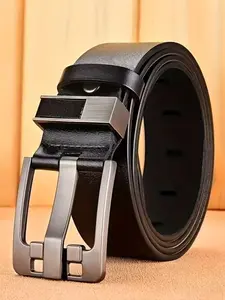 Men's Leather Belt Automatic Buckle, Business Casual Durable Waistband, Trendy Fashionable New Design, All Seasons Wear