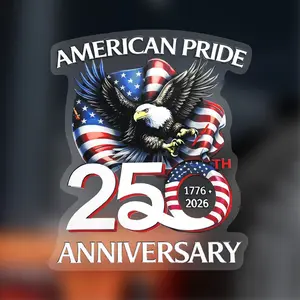5Pcs USA 250th Anniversary Patriotic Car Stickers, American Pride Eagle & Flag Decals for Windows, Laptops & More outdoorfun