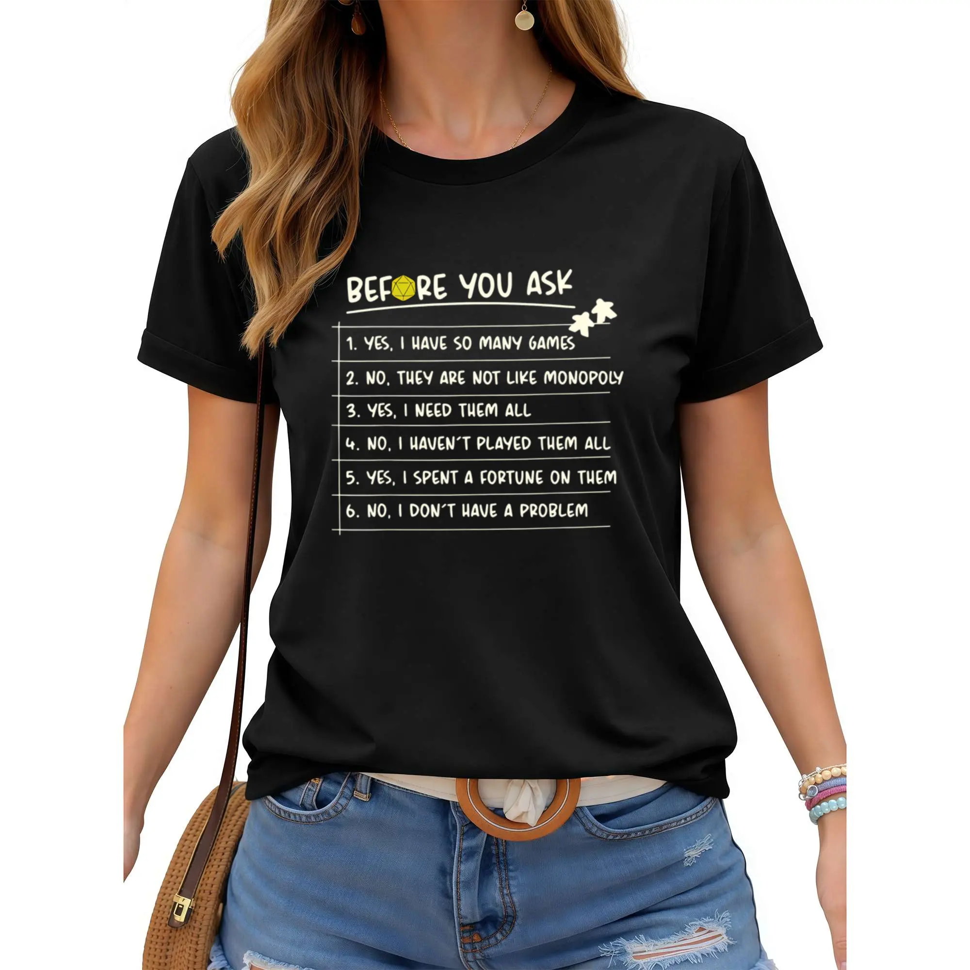 Before You Ask Video Game Lover Funny Gamer T Shirt for Men Women Men'S Quick Dry Polyester T-Shirt Breathable Lightweight Summer Casual Crew Neck Wrinkle Free Solid Color for Office Gym Daily Wear