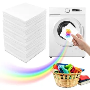 50/100pcs Color Guard Laundry Sheets, Anti-Transfer Wash Paper for Mixed Washing, Static-Free Protective Laundry Paper, Prevents Color Bleeding and Stain Reml, Absorbent Paper Sheets, Effective Cleaning, Durable Laundry Accessories