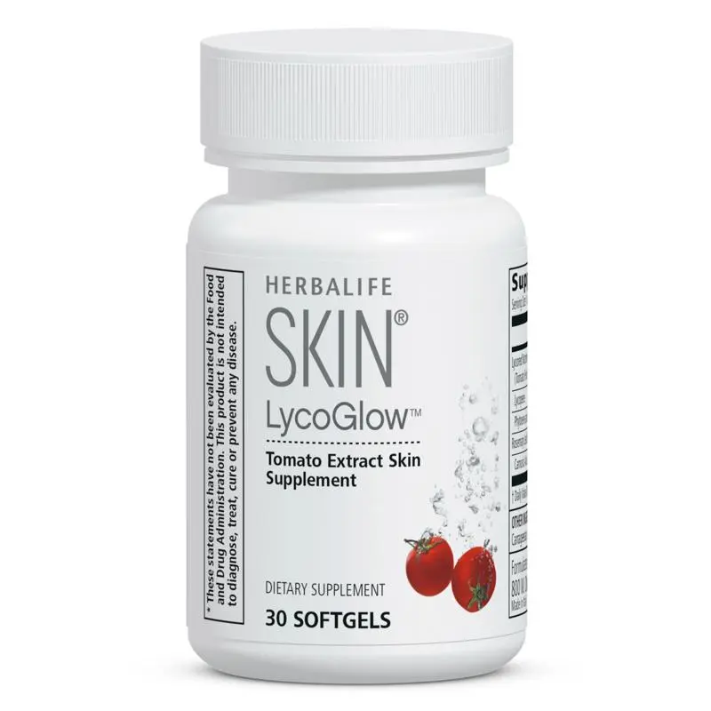 Herbalife Skin LycoGlow Dietary Supplement 30 Softgels Tomato Extract Phytonutrients Vitamin Infused Beauty Supplement Skin Wellness Support Antioxidant Support Daily Nutrition Softgel Capsules Radiant Skin Care Supplement
