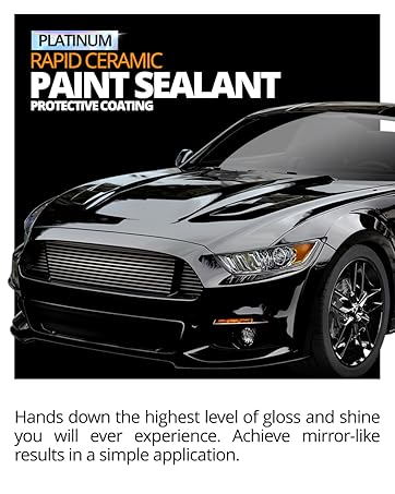 CERAKOTE® Platinum Rapid Ceramic Paint Sealant Spray - 14 oz. - 50 Wash Rating - Maximum Gloss & Shine – Extremely Hydrophobic – Unmatched Slickness - Ceramic Spray Coating
