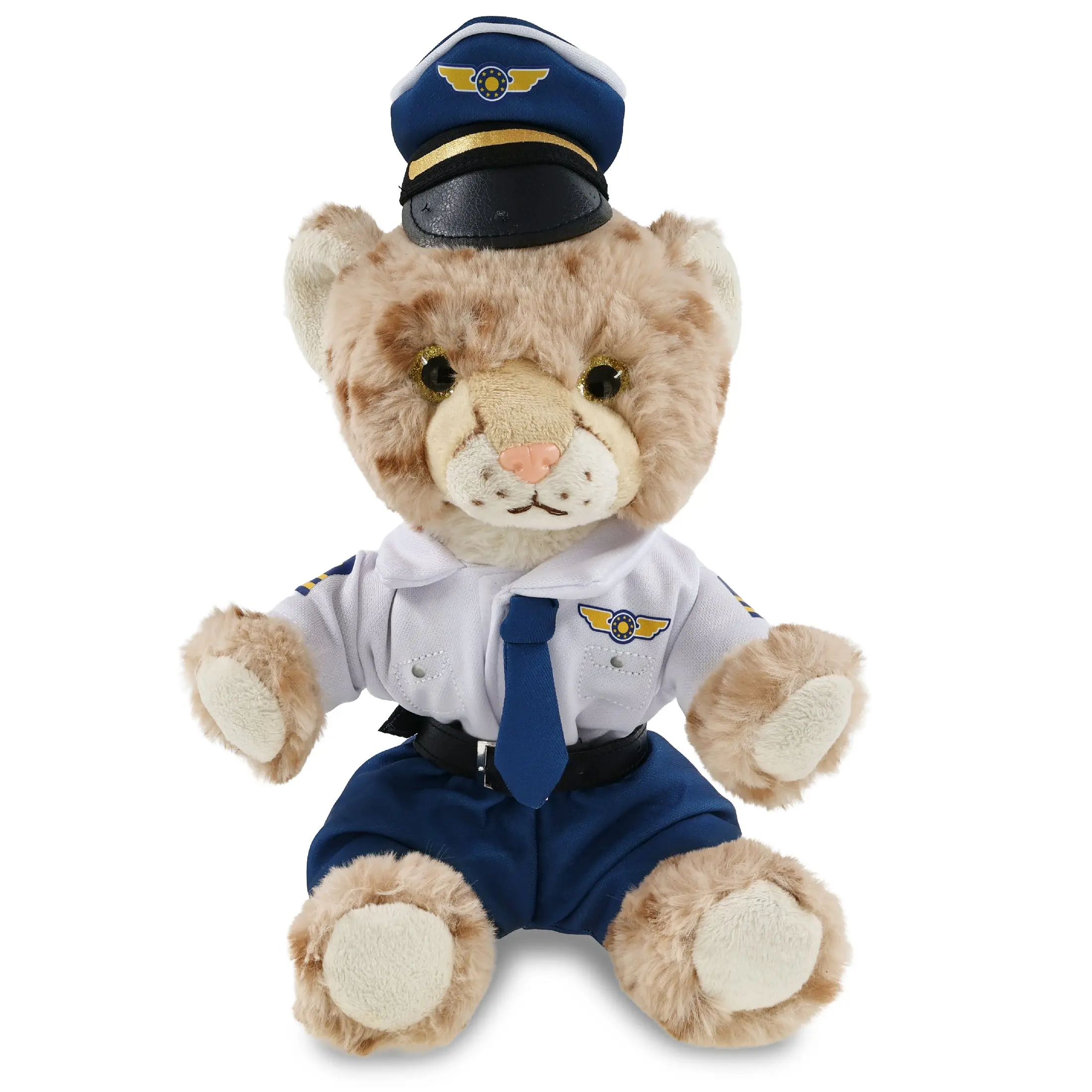SUPER SOFT PLUSH - SQUAT CHEETAH 8.5 INCH PILOT DRESS UP