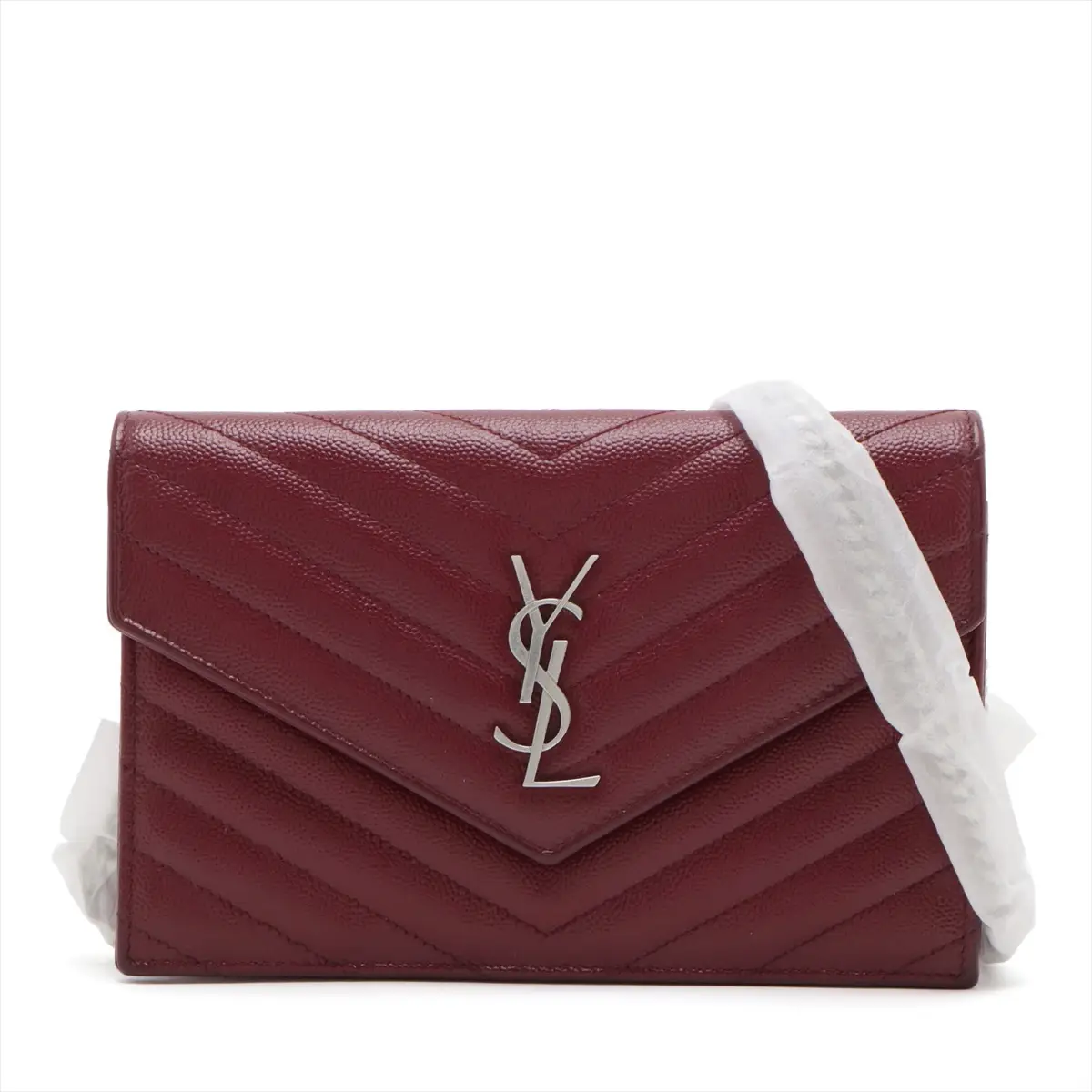 Pre-owned Yves Saint Laurent Leather Crossbody Bags B283. YSL Wallet on chain