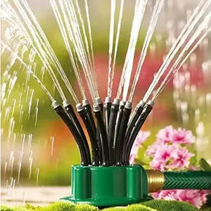 Garden Sprinkler 360° Automatic Plants Watering Multi-Head Style, Rotating Plant Watering Tool, Outdoor Irrigation Sprayer for Yard, Garden & Lawn outdoorfun