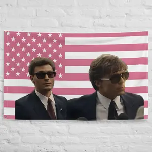 Nicholas Alexander Chavez and Cooper Koch Pink Flag, Menendez Brothers Story, Monsters Netflix Merch Premium Pink Use Flag