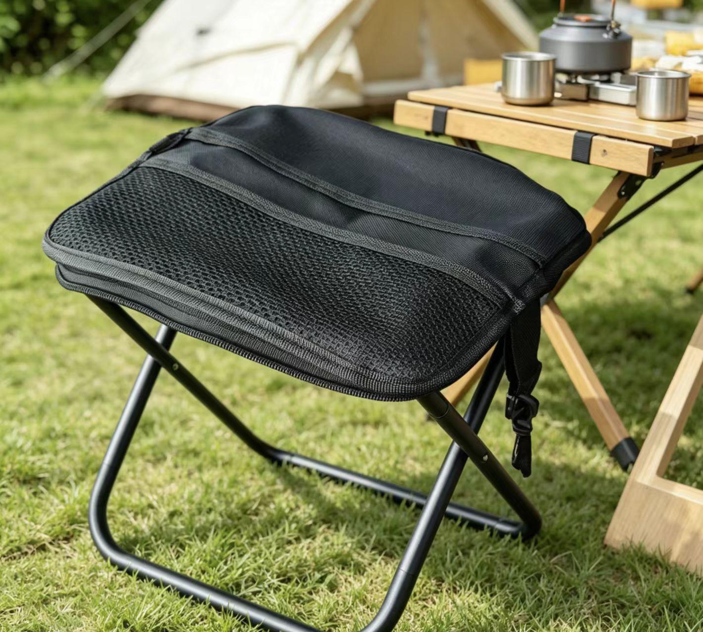 Mini Portable Folding Stool Outdoor Lightweight Seat Heavy Duty Foldable Chair for Camping Fishing Hiking Travel Backpacking