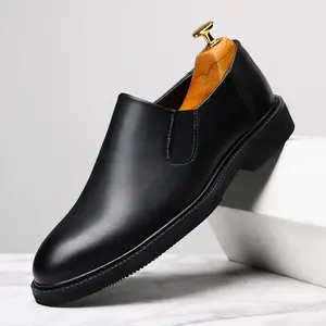 Large size men's new business casual leather shoes lazy men's shoes 63752
