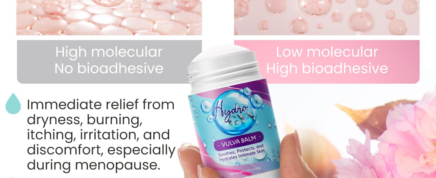 HydroGyn Vulva Intimate Care Balm | Vaginal Moisturizer & Menopause Support | Relieves Feminine Dryness, Itching & Irritation | Hormone-Free pH Balanced Daily Intimate Skin Care for Women
