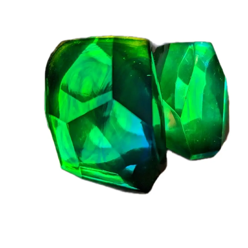 Magic Black Green Blue Swirl Resin Crystal Green Crystal Blue Crystal Resin Crystal Staff Topper Resin Crystal Light Up Green Blue Gem