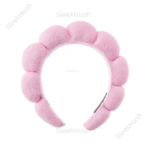 SleekHush Soft Sponge Padded Hoop Headbands for Women, Volume-Boost Workout Headbands, Fluffy Cloud Design, Comfortable for Sports, Face Washing & Outdoor Protective Gear Accessory,summervibes
