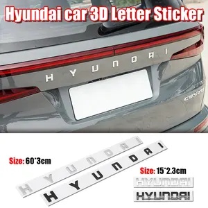 Hyundai Car Front Grille Emblem Replacement Decoration, Personalized Modification Badge, Body Identifier, Exterior Accessories