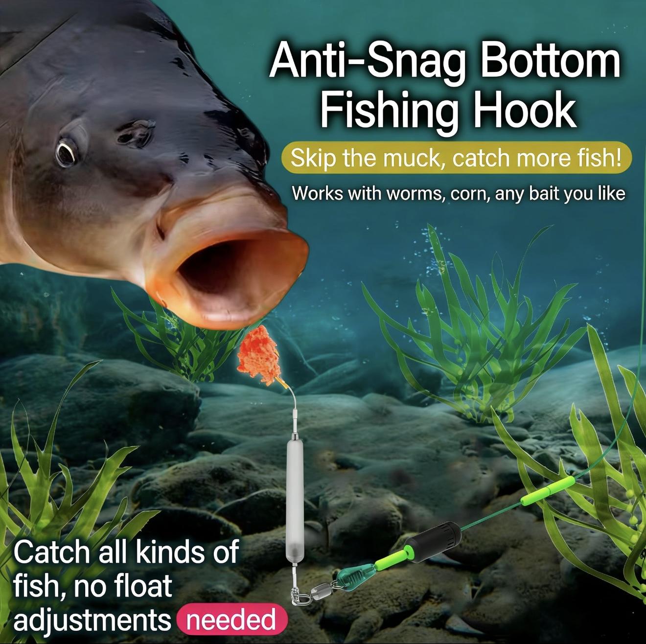 Pre-Tied Off-Bottom Carp Rig | No Float Adjustment | Iseama Gold Sode Hooks | Anti-Snag Weed & Mud Proof for Bass Trout