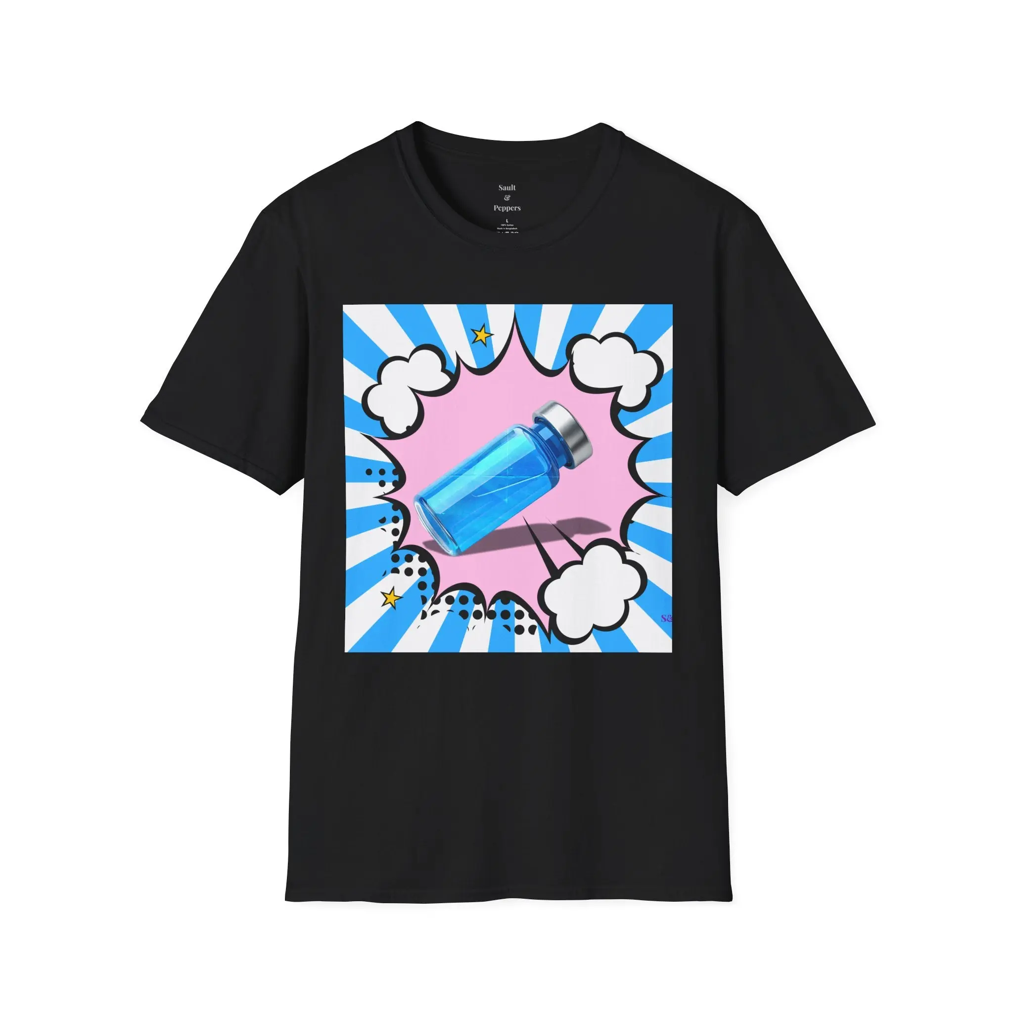 Blue Vial Pop Art T-Shirt
