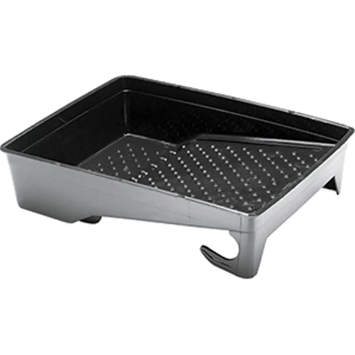 Wooster Brush Company 212 MAIN 11 in. 2-qt Deep Well Plastic Paint Tray - Durable Storage Organizer, Molded Ribs, Solvent-Resistant, Rust-Proof, Ladder-Hook Legs, 14 1/2 l x 11 w x 3 1/2 d in, for Automotive Paint Care Needs