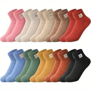 10 Pairs Socks Womens Crew Elastic Ankle Length Socks Aesthetic Cute Lightweight Low Cut Gifts for Women