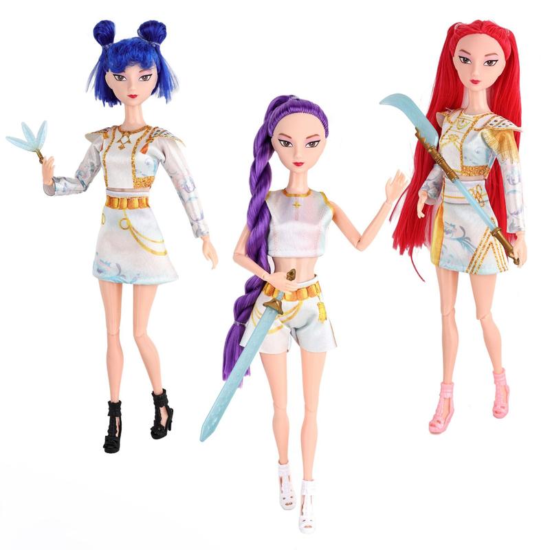 [Play Theme Song] New K-POP Anime Action Figure Dolls Set | 11.5 inches 12 Joint Movable Anime | Anime Inspired Dolls | Gift for Kids & Desk Display