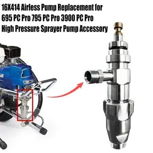 16x414 Airless Pump Replacement for 695 PC Pro 795 PC Pro 3900 PC Pro Airless Paint Sprayers, High Pressure Sprayer Pump Accessory, Paint Sprayer Accessories