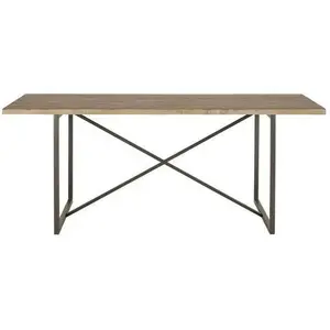 75 Inch Dining Table Brown Rustic