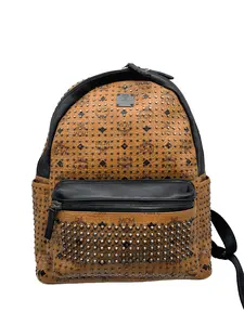 Pre-owned MCM Studded Visetos Coated Canvas Backpack/WJ04128308/8308