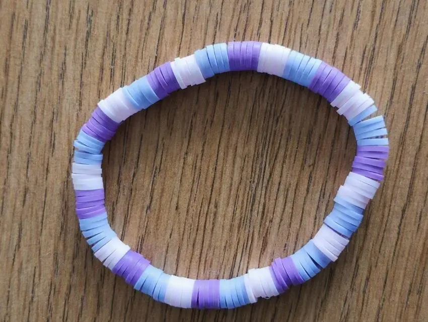 6" Handmade Heishi Stretch Bracelet, Fashion Costume Jewelry Accessory for Daily Wear
