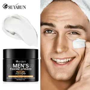 SUYARUN Men's Royal Jelly & Collagen Firming Face Moisturizer | Intense Hydrating Cream for Dry, Rough Skin | Improves Elasticity, Firms Facial Contours & Visibly Reduces Fine Lines | Daily Skincare Moisturizer for Men