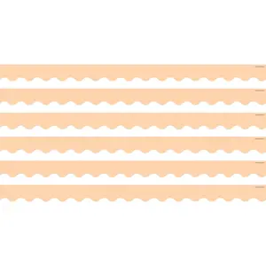 Peach Scalloped Border Trim, 35 Feet Per Pack, 6 Packs