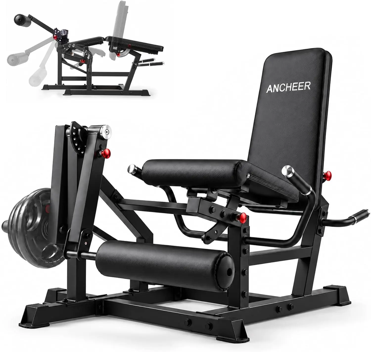 【TikTokShopBlackFriday】ANCHEER Leg Extension Machine - Multifunctional Home Fitness Equipment, Customizable Workout Station with 700LBS Capacity, Seated/Lying Hamstring Curls, Cable Resistance, Quad Isolation Training